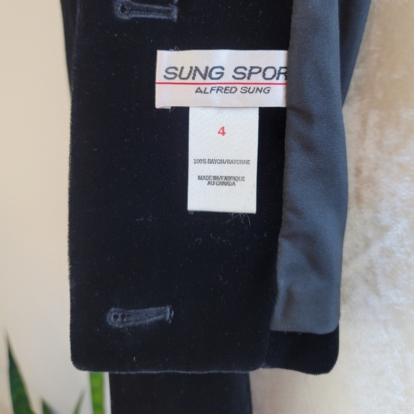 VTG 80s Velvet Bow-back Cropped Blazer - Picture 4 of 4